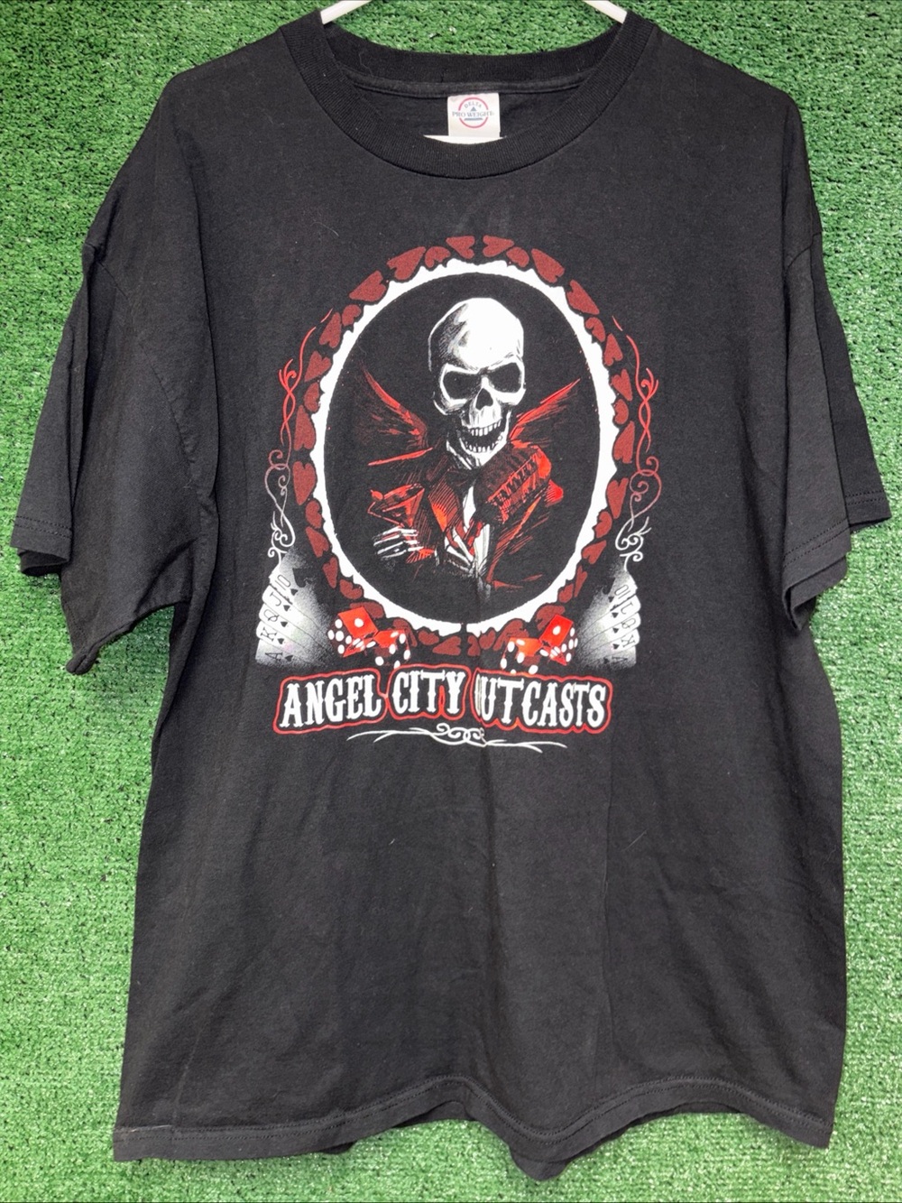 Angel City Outcasts Vintage Y2K Black Shirt XL Delta tag Punk Oi!